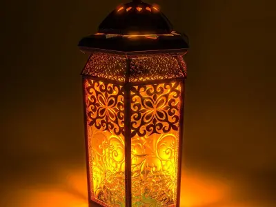 islamic lantern Low-poly 3D model