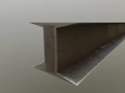Iron Beam construction PBR Low-poly 3D model
