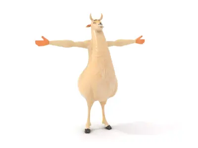 Charming Llama model pack Low-poly 3D model