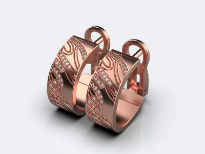 Chopard earrings 3D print model