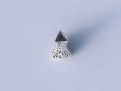 Vase puffy triangle with organic lattice and twisted thickness 3D print model