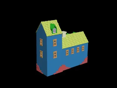 Medieval House 44 3D print model 3D model