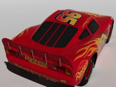 Mcqueen Lightning Cars 3D model High quality 3D print model