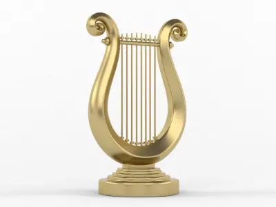 Golden Lyre 3D model