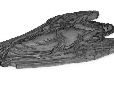 Angel wings front overlay 3dprint 3D model