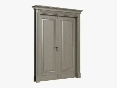 Door classic double 08 3D model