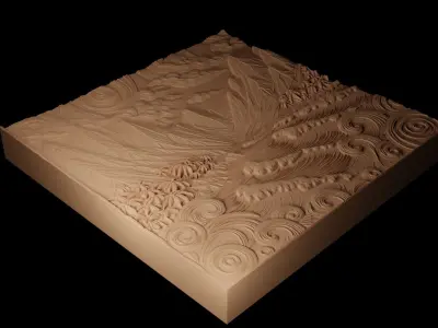 Delta CNC 3d Print High Relief Sand Casting 3D print model