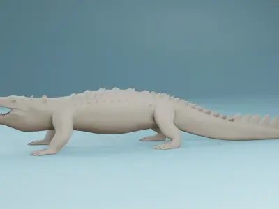 Crocodile Mugger 3d model 3D model