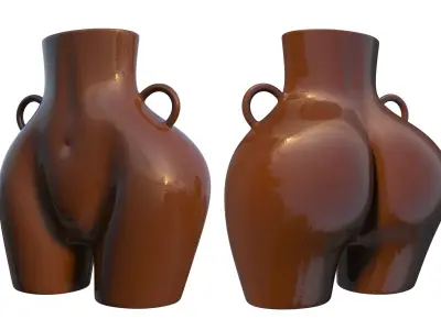 Female Body Vase 3D model 3D model