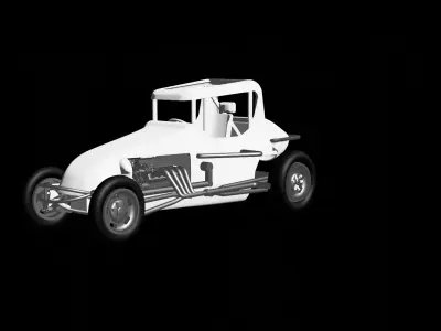 Super modified dirt track racer ready to print 3D print model