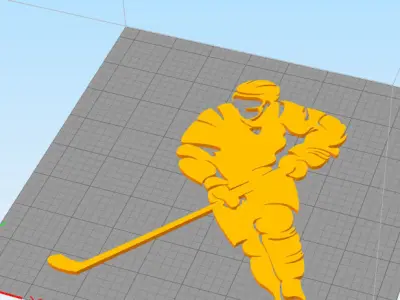 HOCKEY PLAYERS WALL DECORATION 3D model