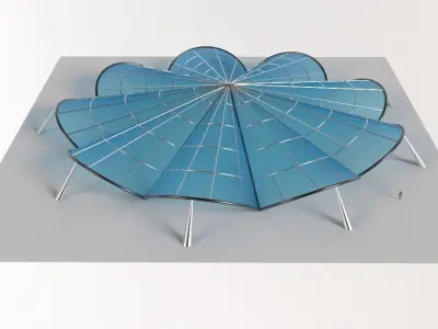 Architectural Pavilion Structure 7 sides 3D model