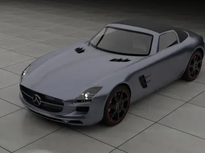 Mercedes SLS AMG conertible roadster 3D model
