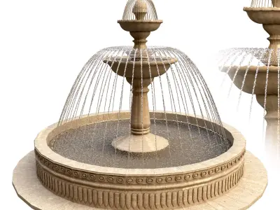 Classic Garden Fountain - Water Feature 3D model