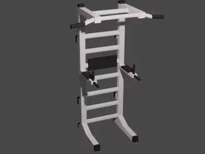 Horizontal bar 3d model  Low-poly 3D model