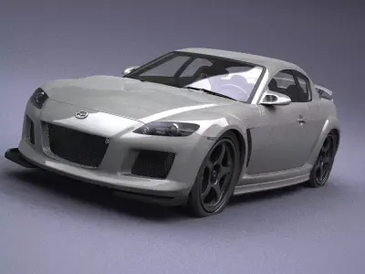 Mazda Speed RX8 model in Lightwave 3D 3D model