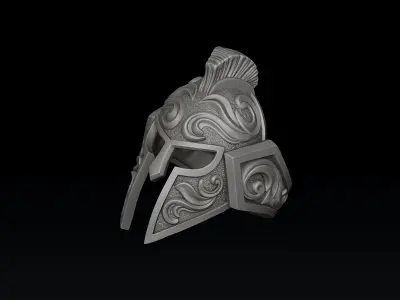 Warrior Helmet Pendant Ring v3 Collection 3D print model