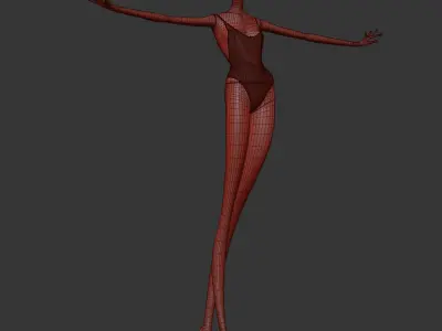 Woman Swimsuit VS Cheeky One-piece 3D model