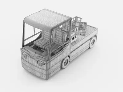 Station Luggage Car 3D model