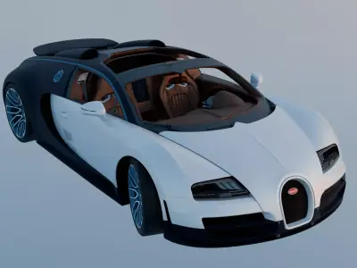 buggati vyron Rigged  Free 3D model