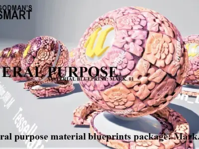Material Smart General Blueprints Mark 01 3D model