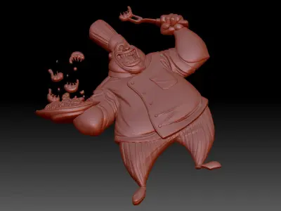 Chef cheerful 3D print model