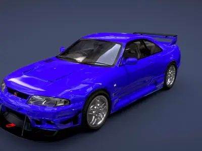 Nissan Skyline GTR R33 Low-poly 3D model