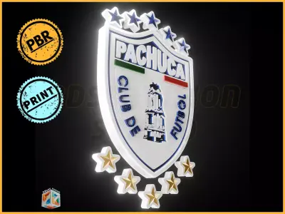 Club De Futbol Pachuca logo - Cinematic - 3D print 3D model