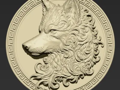 Wolf Head A80 3D print model