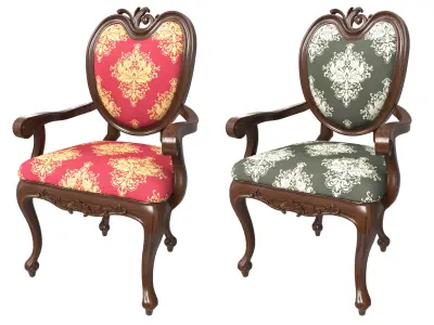 Classic carved chair 06 3D model