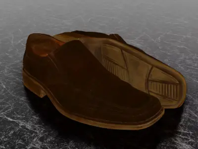 CLASSIC OXFORD 3D SHOES Low-poly 3D model