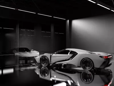 Vision R futuristic sports car 3D model