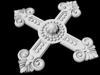 Central decor ornament for furniture 3D model 198