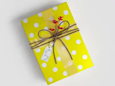 Gift Box with Flowers 3D model