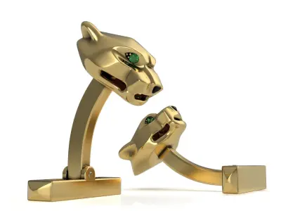 Panther Cufflinks 3D print model