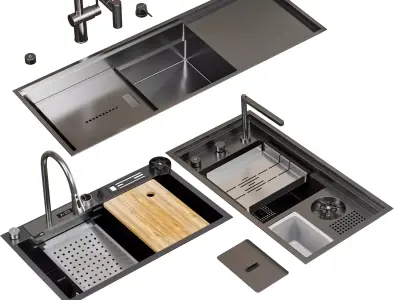 Asras sink set5 3D model