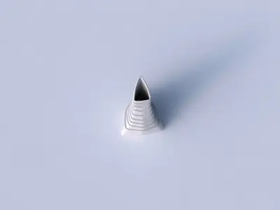 Vase grounded tipping triangle with horizontal layers 3D print model