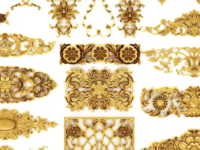 Cartouches SET 37 3D model