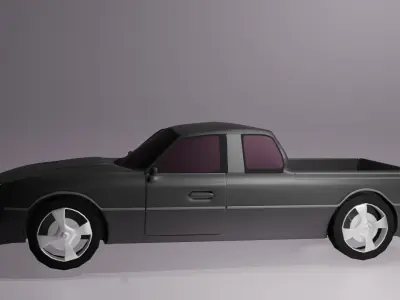 Low Poly Stylized Car Model Low-poly 3D model