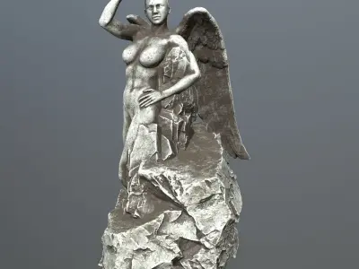 woman statue 2 Low-poly 3D model purchase