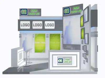  Booth Exhibition Stand a23 3D model