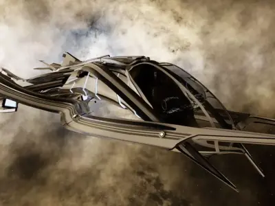 SCIFI Spaceship Low-poly 3D model