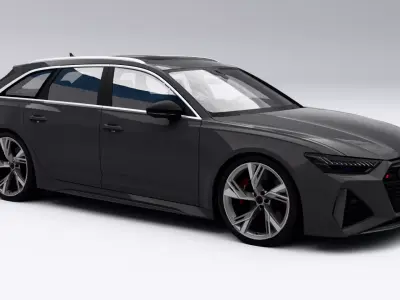 Audi RS6 Avant 2020 Low-poly 3D model