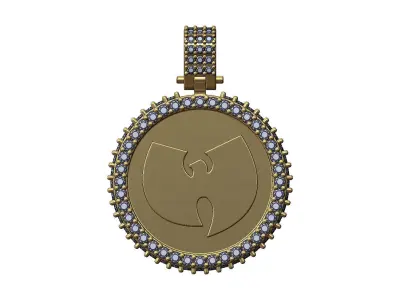 WU TANG CLAN Iced Diamond pendant with bail 3D print model
