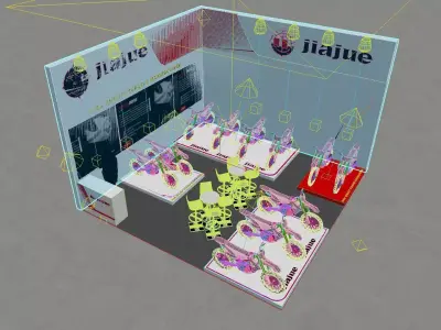 Two wheel car show 3D model