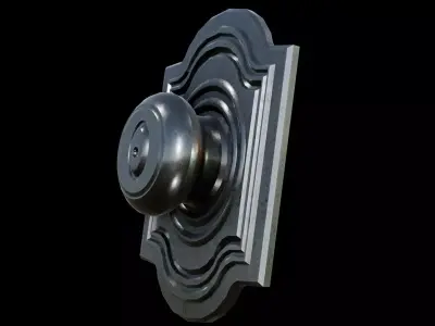 Grey Doorknob Handle Low-poly 3D model