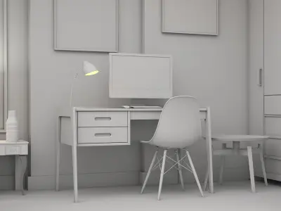 Interior Bedroom Design 3D model