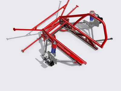 VC Valiant Promod tubular chassis Suspension Brakes Steering 3D print model