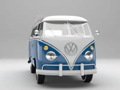 Volkswagen T1 With Full Interior 3D model