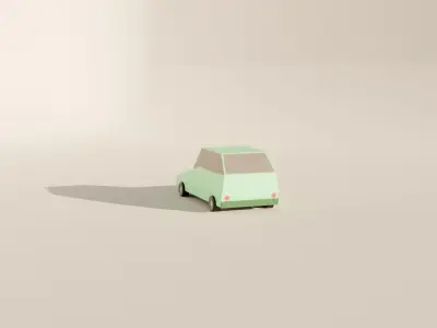 Low Poly Simple Car - Game Ready 3D model